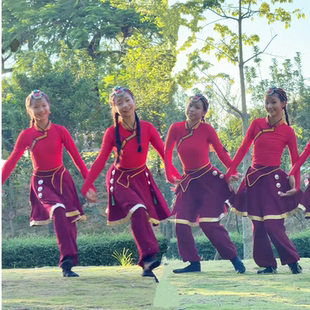起舞舞蹈演出服藏族蒙古舞服我的草原儿童马鞭鞭子舞筷子舞起舞服