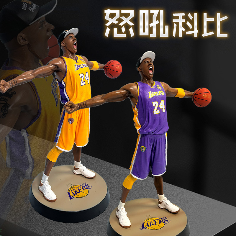 篮球明星 科比手办 黑曼巴怒吼科比人偶模型可动人偶摆件