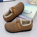 新款休闲棉鞋一脚蹬老北京布鞋加绒加厚中老年棉鞋保暖轻便妈妈鞋