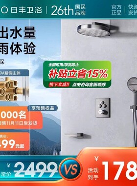 日丰全铜暗装花洒嵌入式花洒暗藏入墙式预埋花洒隐藏淋浴器套装