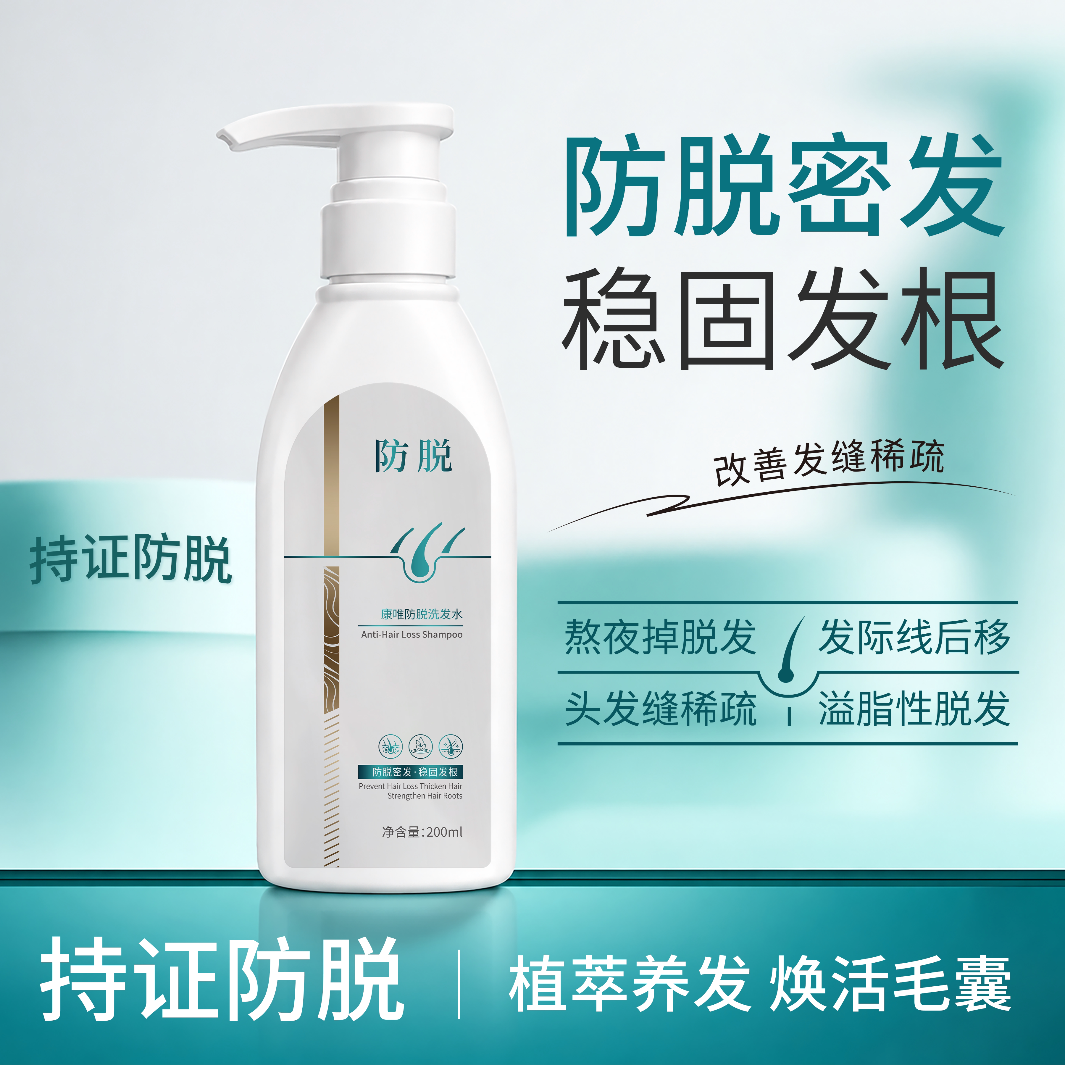 康禾堂侧柏叶防脱发洗发水去油