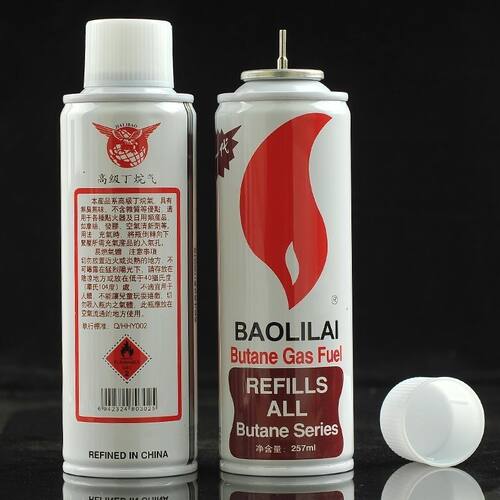 BAOLILAI高纯度丁烷气体257ML通用大瓶火机气瓶专用充气罐