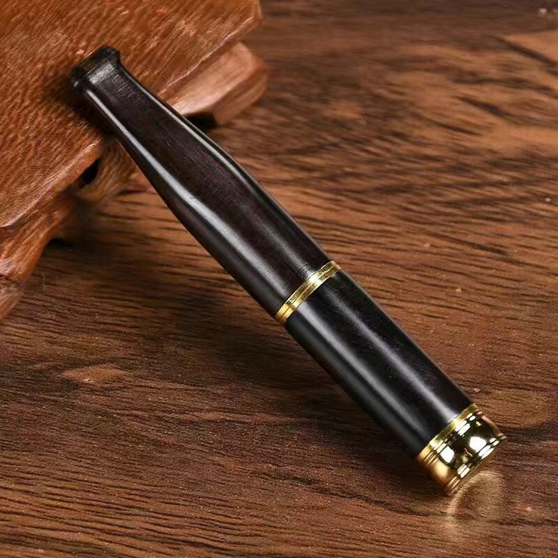天然虎皮檀木烟嘴焦油过滤器循环型可清洗粗细两用男士实木烟具