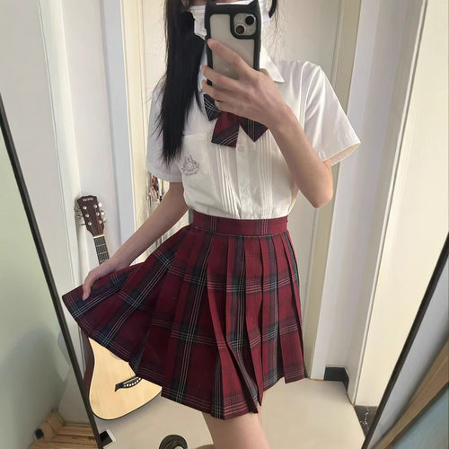 【2024新款】原创玄格裙套装纯欲jk衬衫收腰百搭学院风百褶裙