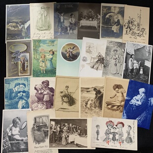儿童 美女 珍藏老明信片 欧洲早期