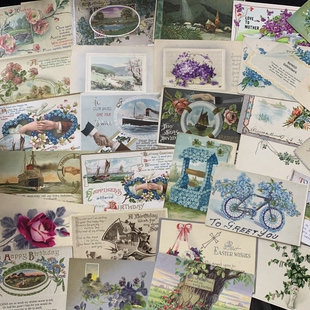 原版 花卉系列 珍藏老明信片 欧洲早期