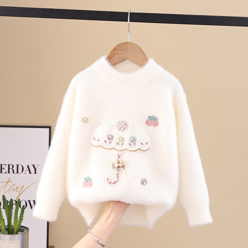 女童毛衣冬季加厚2022新款套头