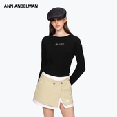 解构双层裙短裤 设计师ANN 裙女夏季 热裤 ANDELMAN细条纹衬衫 西装