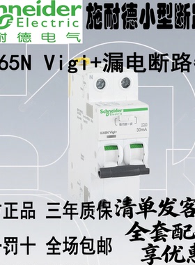 施耐德iC65N Vigi+2P漏电断路器A9D65216/20/25/32/40/50/63A