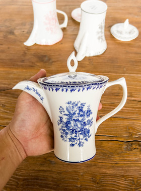 陆升Luzerne兰开斯特Lancaster花园系列400ml釉中彩陶瓷茶壶咖啡