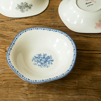 陆升深盘异形釉中彩盘