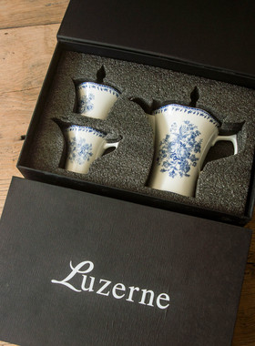 陆升Luzerne兰开斯特Lancaster花园系列咖啡茶壶奶缸糖罐5件套
