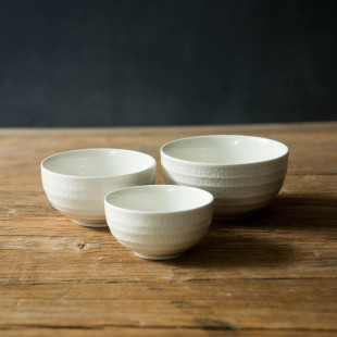 LZ陆升song系列跳刀纹新骨瓷4.25 5英寸饭碗建白釉无铅无隔安全