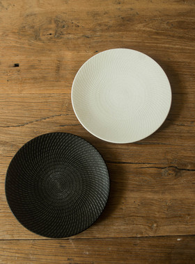 陆升Luzerne日式ASKA云端系列禅意日式10.75英寸平盘牛排盘釉下彩