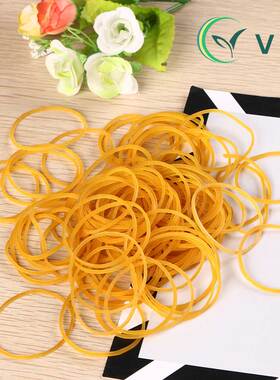 快手红人勒爆西瓜橡皮筋包邮一次性皮筋高弹力胶圈黄色牛皮筋