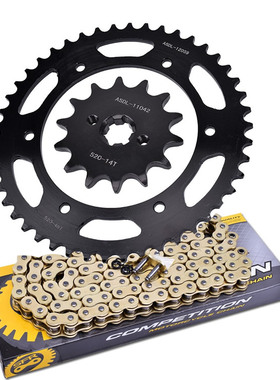 适用摩托车晓星GV/GT250I GT650R/S链轮大小齿轮链盘套链520链条