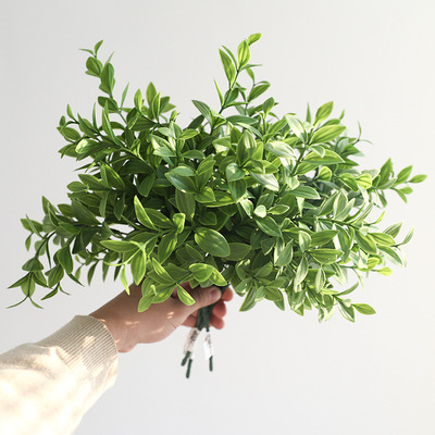 新款把束绿植仿真塑料香草叶家居装饰摆件插花造景仿真绿植高级感