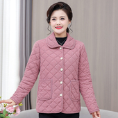 妈妈冬装 时尚 洋气灯芯绒翻领棉衣大宽松减龄加绒棉袄外套棉衣外套