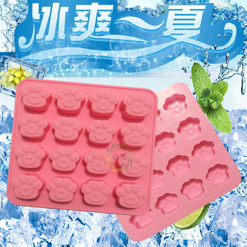 卡通猫爪造型自制手工皂冰块巧克力果冻硅胶冰格模具布丁蛋糕模具