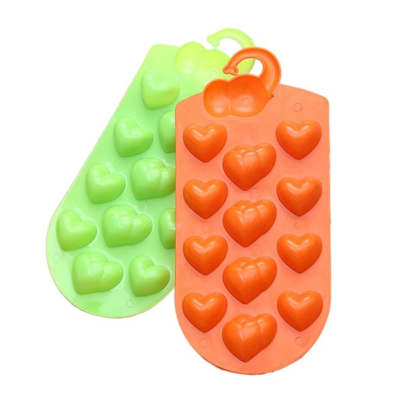 12格爱心冻冰块模具冰块家用自制冰格冰箱制冰器冰块造型塑料磨具