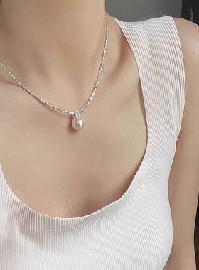 戴妃款珍珠项链女款轻奢高级感