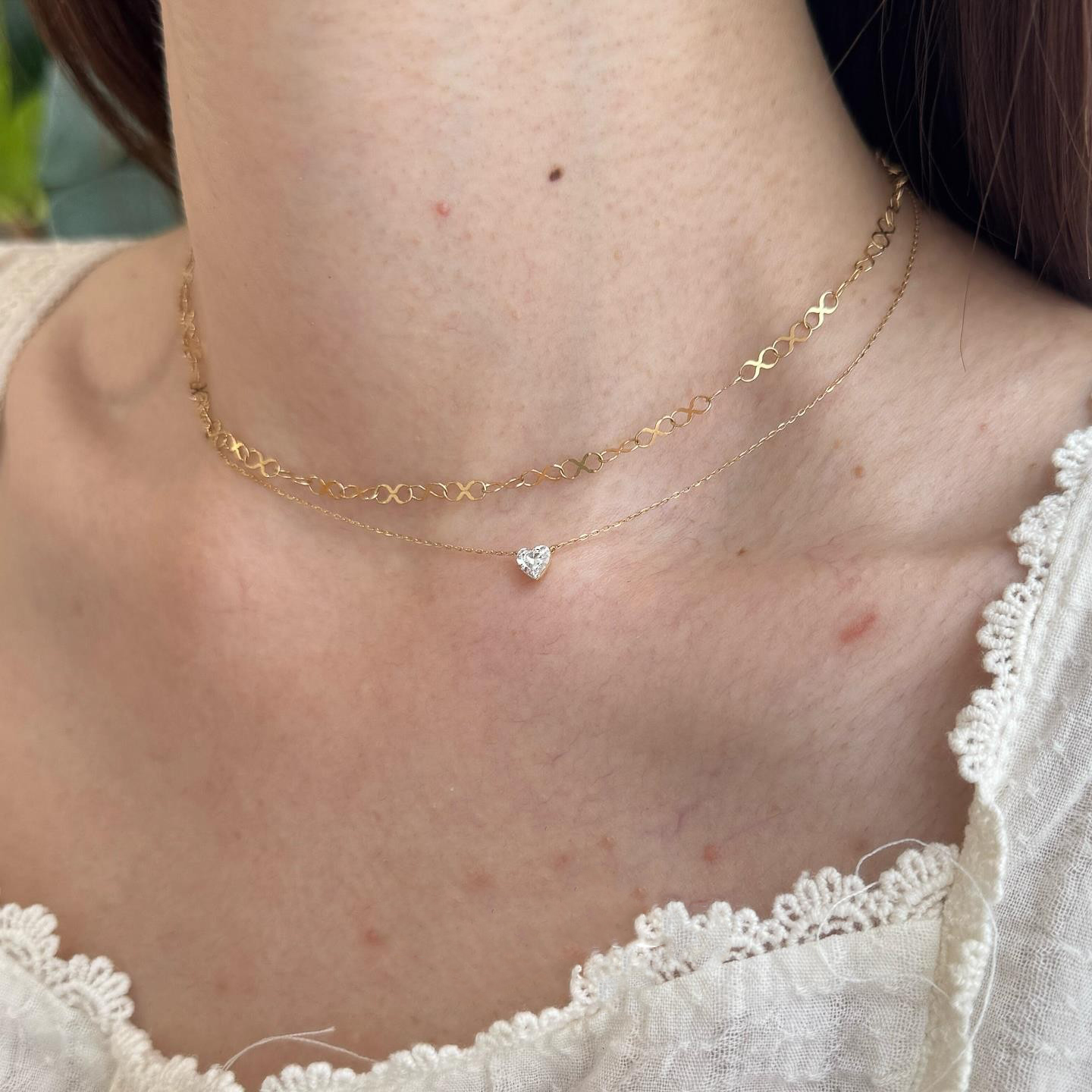 仿莫桑钻爱心项链女2025新款