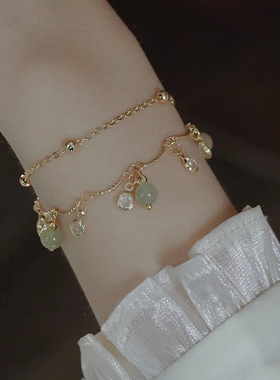 和田玉双层手链女ins小众设计