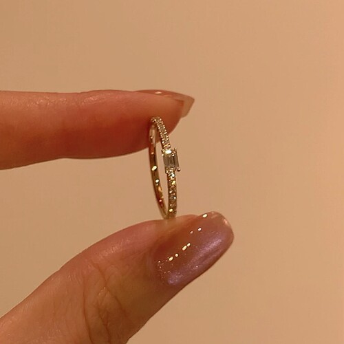 爆闪仿排钻细款戒指2026新款爆款