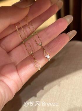冰透几何吊坠项链轻奢小众高级感