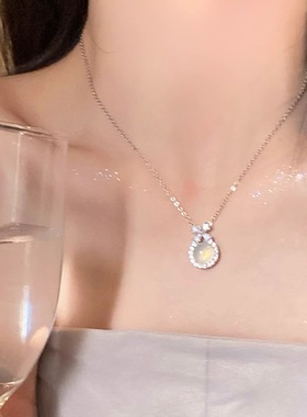 白玉髓项链女2024年新款爆款夏季