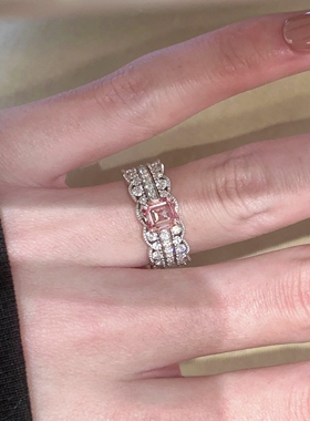 粉色细圈戒指女2026新爆款
