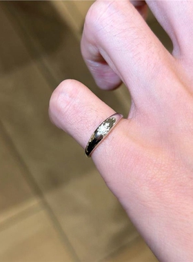 银色戒指女轻奢小众设计食指戒