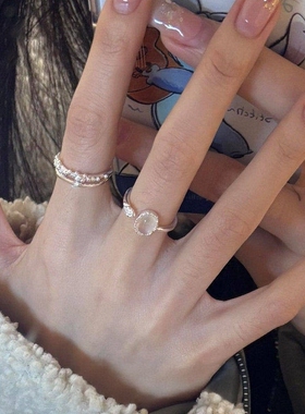 冰透仿玉髓戒指女2026新爆款气质