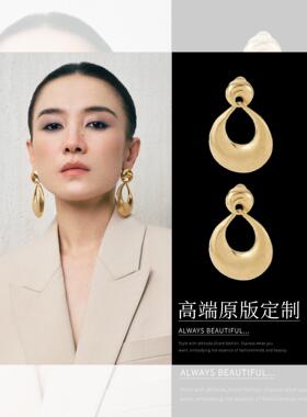 宋佳同款金色大耳环女2025新款