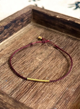 S925纯银红绳手链女生国风手串