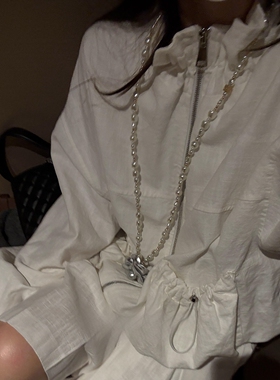 不规则仿珍珠山茶花项链女配饰