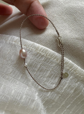 法式极简冷淡风仿珍珠手链