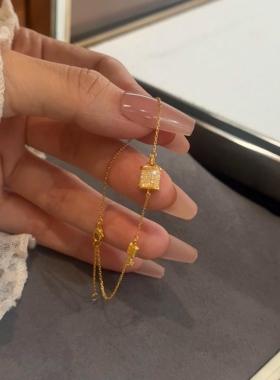 金色秘钥锁手链女款2026新款爆款