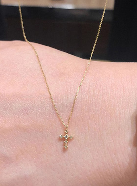 S925纯银十字架项链女款