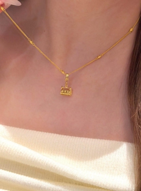 金色百宝箱项链女配饰气质百搭