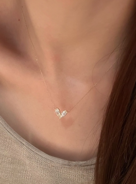 mini爱心项链女配饰小众吊坠颈链