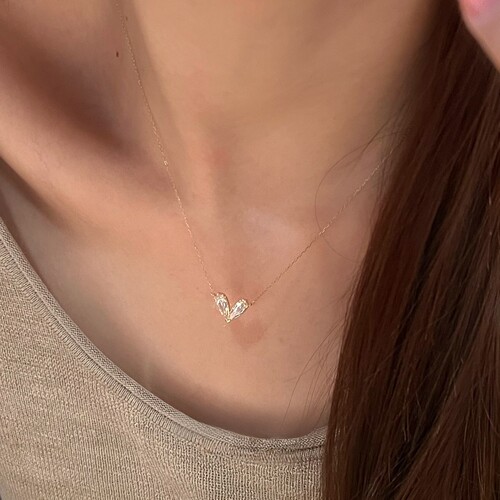 mini爱心项链女配饰小众吊坠颈链