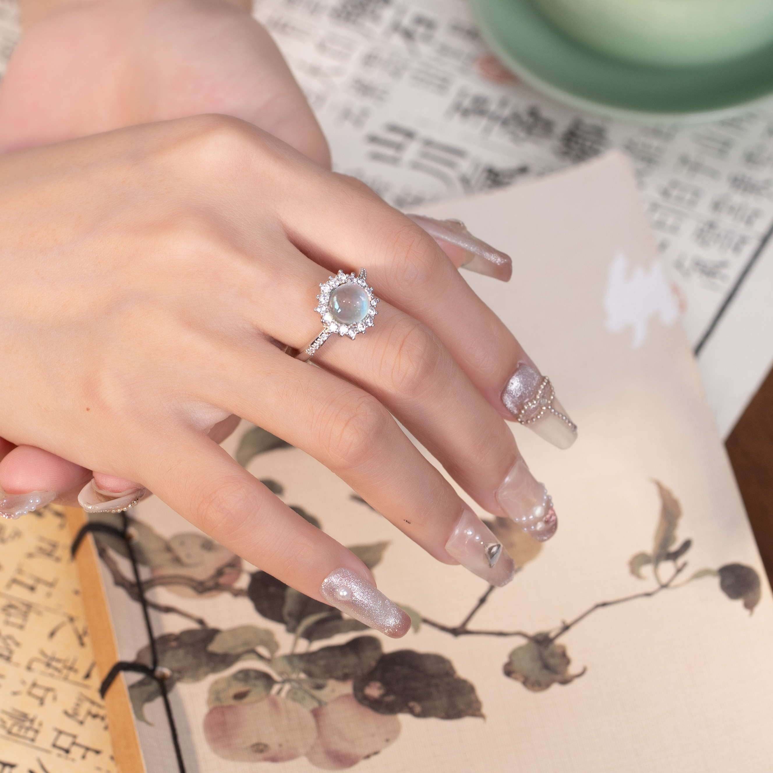 白玉髓戒指女小众设计轻奢高级感