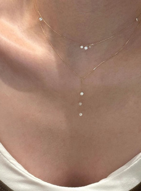 水滴项链女轻奢小众精致百搭颈链