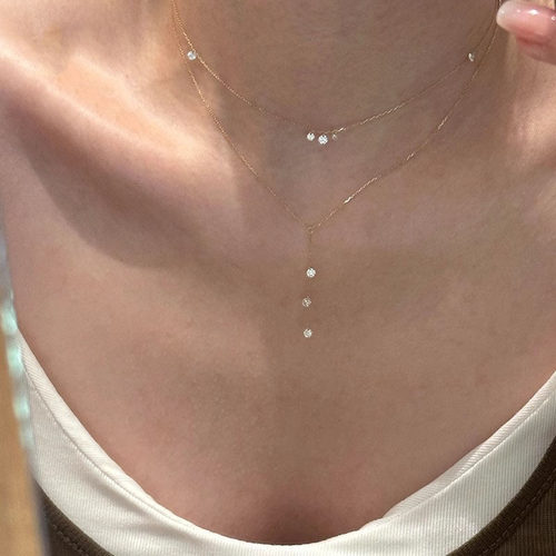 水滴项链女轻奢小众精致百搭颈链