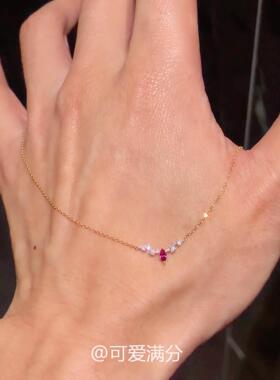 甜美红色水滴项链女配饰2026新款