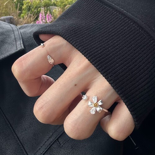 植物系花朵戒指女2026新款春夏季