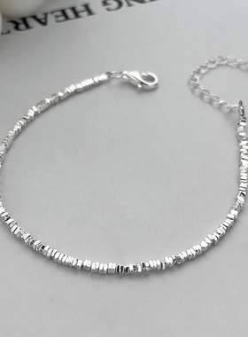 925银三角碎银手链女ins小众设计