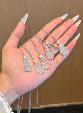 仿白玉髓福禄~葫芦项链女款