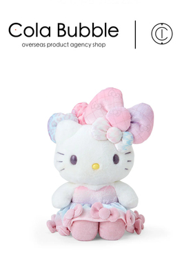 日本hellokitty正版50周年渐变蝴蝶结凯蒂猫kt猫公仔玩偶毛绒玩具